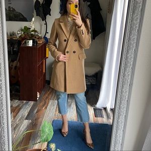 Like New Stradivarius Camel Wool Blend Coat XS